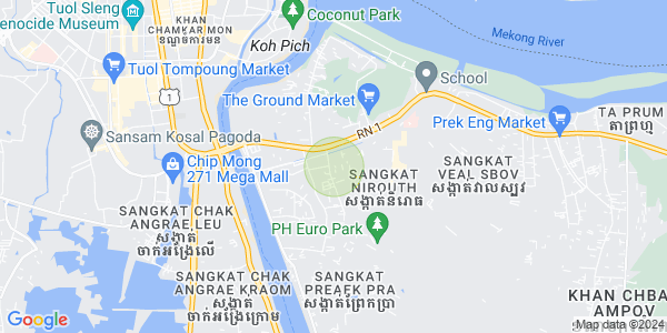Nirouth分区, 铁桥头区, 金边地图