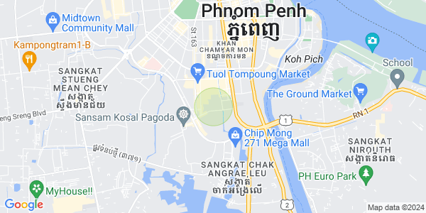 Mapa: Toul Tum Poung 2, Chamkarmon, Phnom Penh
