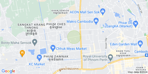Mapa: Krang Thnong, Sen Sok, Phnom Penh