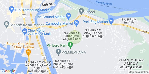 ニロート, チバーアンポウ, プノンペンの地図