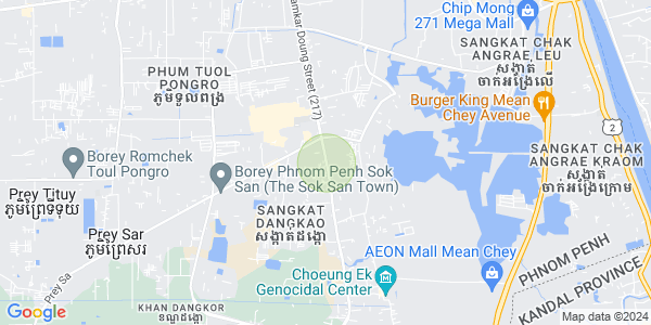 Mapa: Prey Sa, Dangkao, Phnom Penh