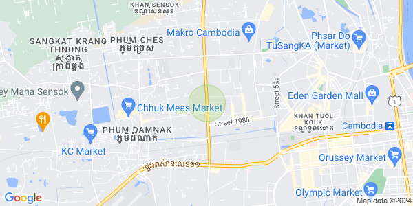 Mapa: Phnom Penh Thmey, Sen Sok, Phnom Penh