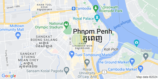 万景岗1分区（BKK1), 波哥堪, 金边地图