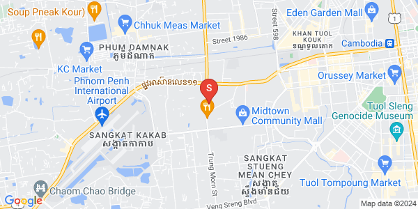Map of Lom 1200, Tuek Thla, Sen Sok, Phnom Penh