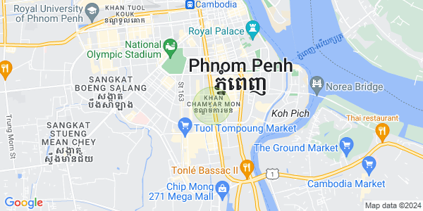 万景岗1分区（BKK1), 波哥堪, 金边地图