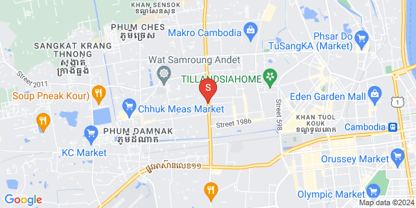 แผนที่ Krang thnong, แซนสก, พนมเปญ