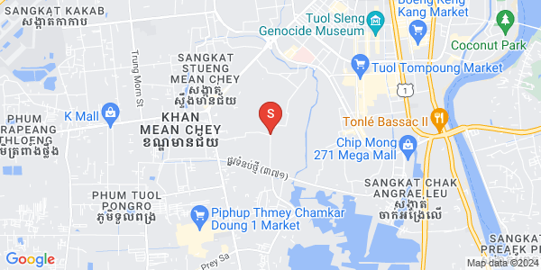 Stueng Mean chey 2镇, 棉芷区, 金边地图
