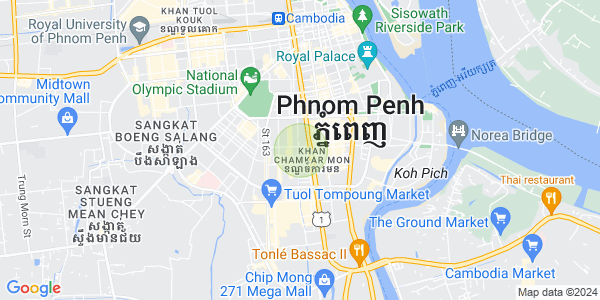 Mapa: BKK 3, Boeng Keng Kang, Phnom Penh