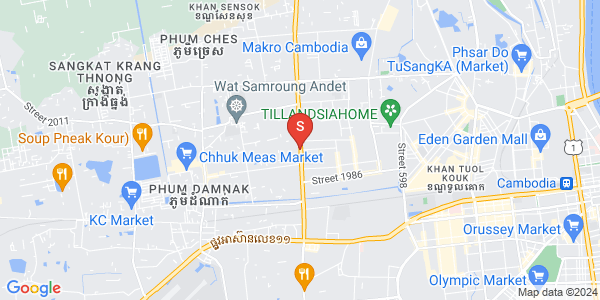 Mapa: Krang Thnong, Sen Sok, Phnom Penh