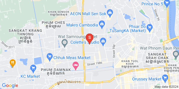 Map of 1900 Rada, Phnom Penh Thmey, Sen Sok, Phnom Penh