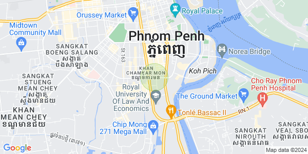 Map of Tonle Bassac, Chamkarmon, Phnom Penh