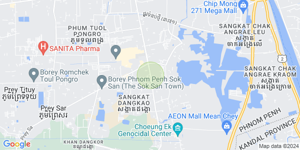 Mapa: Dangkao, Phnom Penh