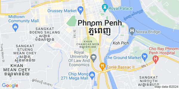万景岗1分区（BKK1), 波哥堪, 金边地图
