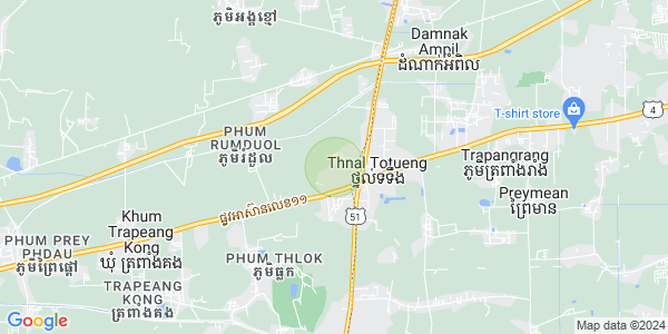 Mapa: National Raod 4 51, Trapeang Kong, Samraong Tong, Kampong Speu