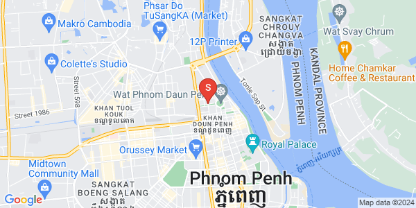 Carte de Wat Phnom, Daun Penh, Phnom Penh