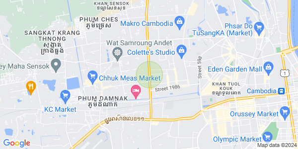 Carte de Phnom Penh Thmey, Sen Sok, Phnom Penh