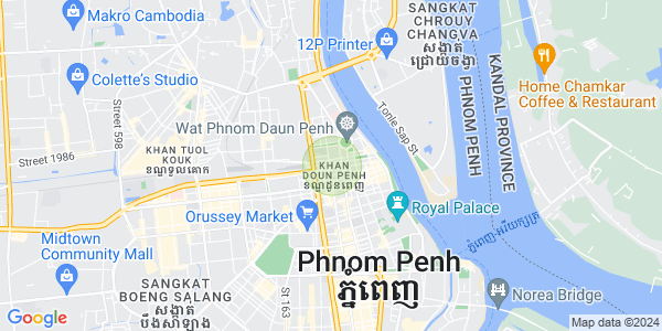 Mapa: Chakto Mukh, Daun Penh, Phnom Penh