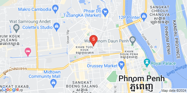 Carte de Boeung Kak 2, Toul Kork, Phnom Penh