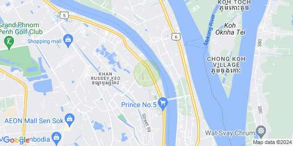 Mapa: Kilomaetr Lekh Prammuoy, Russey Keo, Phnom Penh
