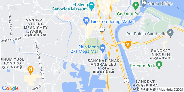 ផែនទី ផ្សារដើមថ្កូវ, ចំការមន, ភ្នំពេញ