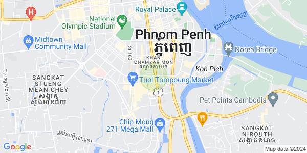 Mapa: BKK 1, Boeng Keng Kang, Phnom Penh