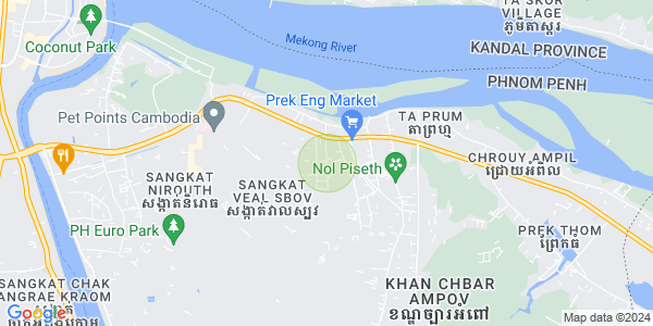 แผนที่ Preaek Aeng, จบาร์อำเปา, พนมเปญ