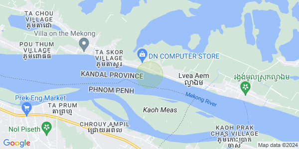 Peam Oknha Ong县, 洛韦艾姆, 干拉省地图
