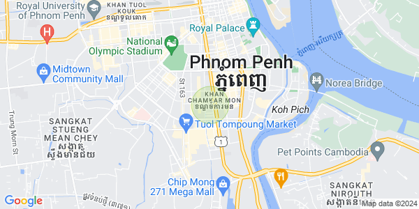 万景岗3分区（BKK3), 波哥堪, 金边地图