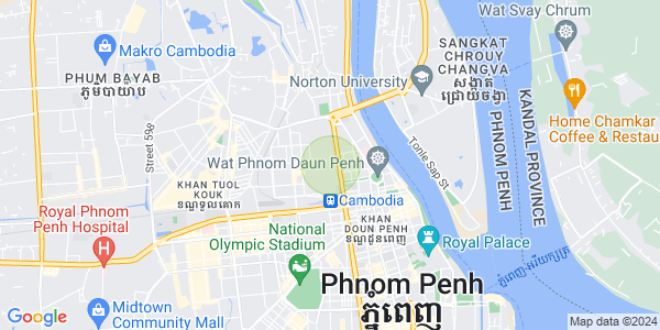Mapa: Boeng Reang, Daun Penh, Phnom Penh