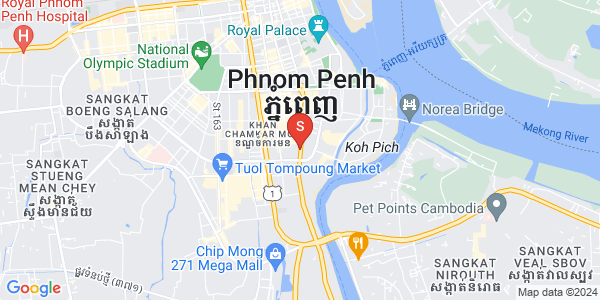 Mapa: Tonle Bassac, Chamkarmon, Phnom Penh
