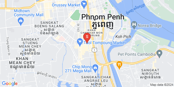 トゥールスヴァイプレイ1, ボンケンコン, プノンペンの地図