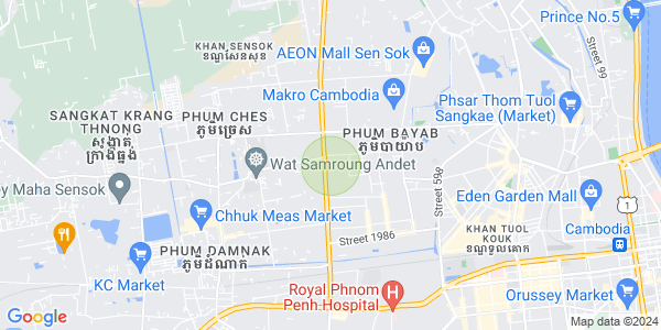 Mapa: Phnom Penh Thmey, Sen Sok, Phnom Penh