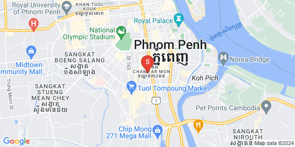 万景岗1分区（BKK1), 波哥堪, 金边地图
