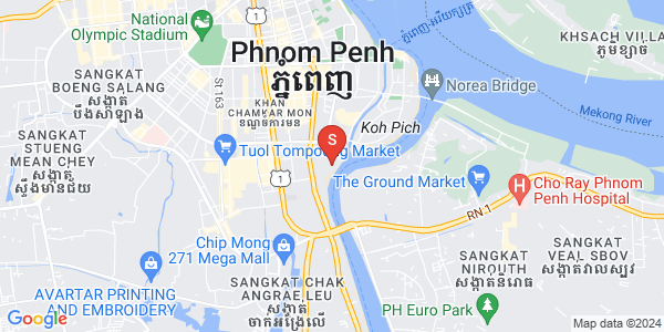 Mapa: Tonle Bassac, Chamkarmon, Phnom Penh