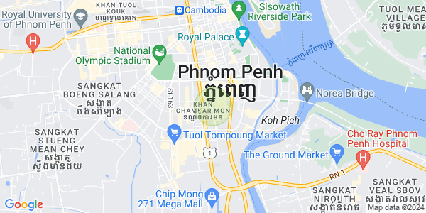 万景岗1分区（BKK1), 波哥堪, 金边地图