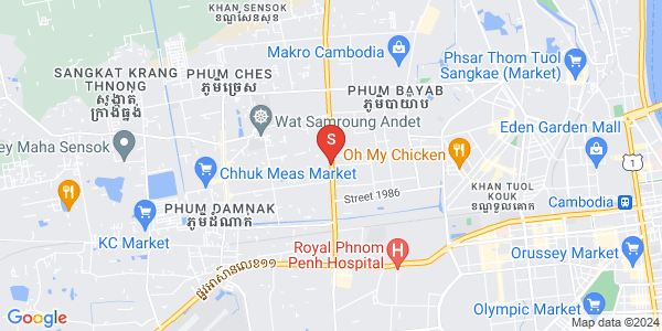 Mapa: Ou Baek K'am, Sen Sok, Phnom Penh