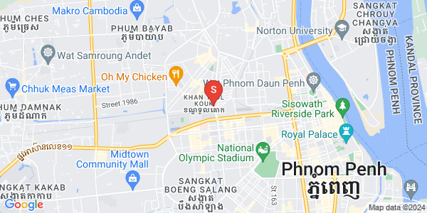 Carte de Boeung Kak 2, Toul Kork, Phnom Penh