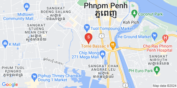 แผนที่ พสาร์เดิมทะกอ, จัมการมอน, พนมเปญ