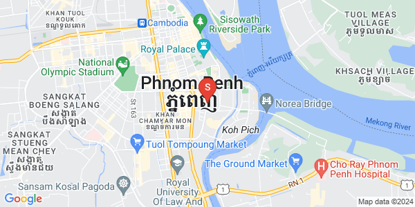 Mapa: Tonle Bassac, Chamkarmon, Phnom Penh