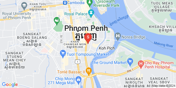 Mapa: Tonle Bassac, Chamkarmon, Phnom Penh