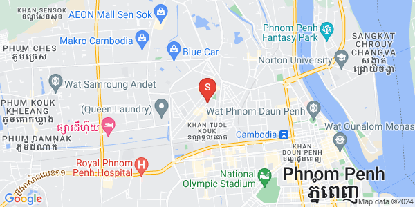 Mapa: Boeung Kak 1, Toul Kork, Phnom Penh