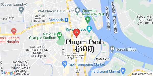Mapa: Boeng Reang, Daun Penh, Phnom Penh