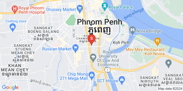 万景岗1分区（BKK1), 波哥堪, 金边地图