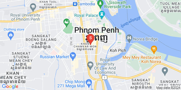 万景岗1分区（BKK1), 波哥堪, 金边地图