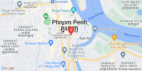 Mapa: Tonle Bassac, Chamkarmon, Phnom Penh