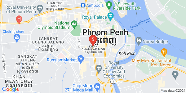 万景岗1分区（BKK1), 波哥堪, 金边地图