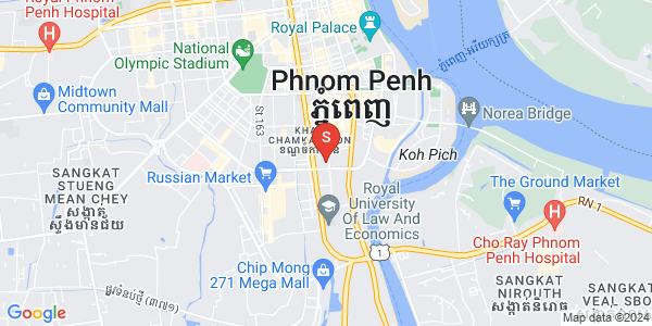 Mapa: Tonle Bassac, Chamkarmon, Phnom Penh