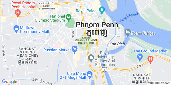 万景岗1分区（BKK1), 波哥堪, 金边地图