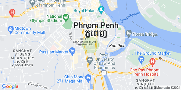 万景岗1分区（BKK1), 波哥堪, 金边地图