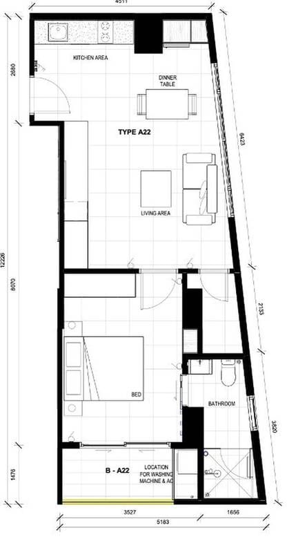 Anata Residence | Meanchey3-56平方米使用面积公寓出租